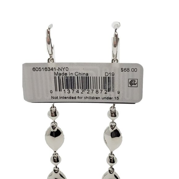 Givenchy Oval & Marquise Halo Stone Drop Linear Earrings - Picture 3 of 4